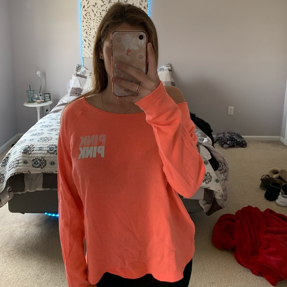 PINK off the shoulder top xs